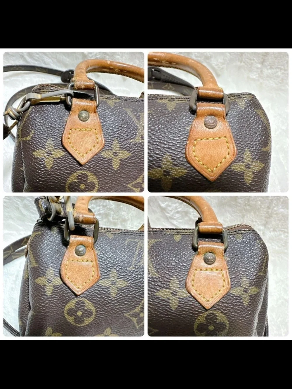 Louis Vuitton Monogram Crossbody Mini Bag with Vachetta Handles